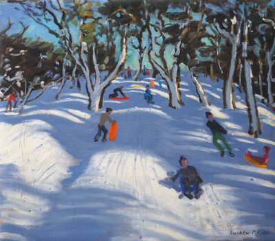 Sledging at Ladmanlow, 2012 by Andrew Macara